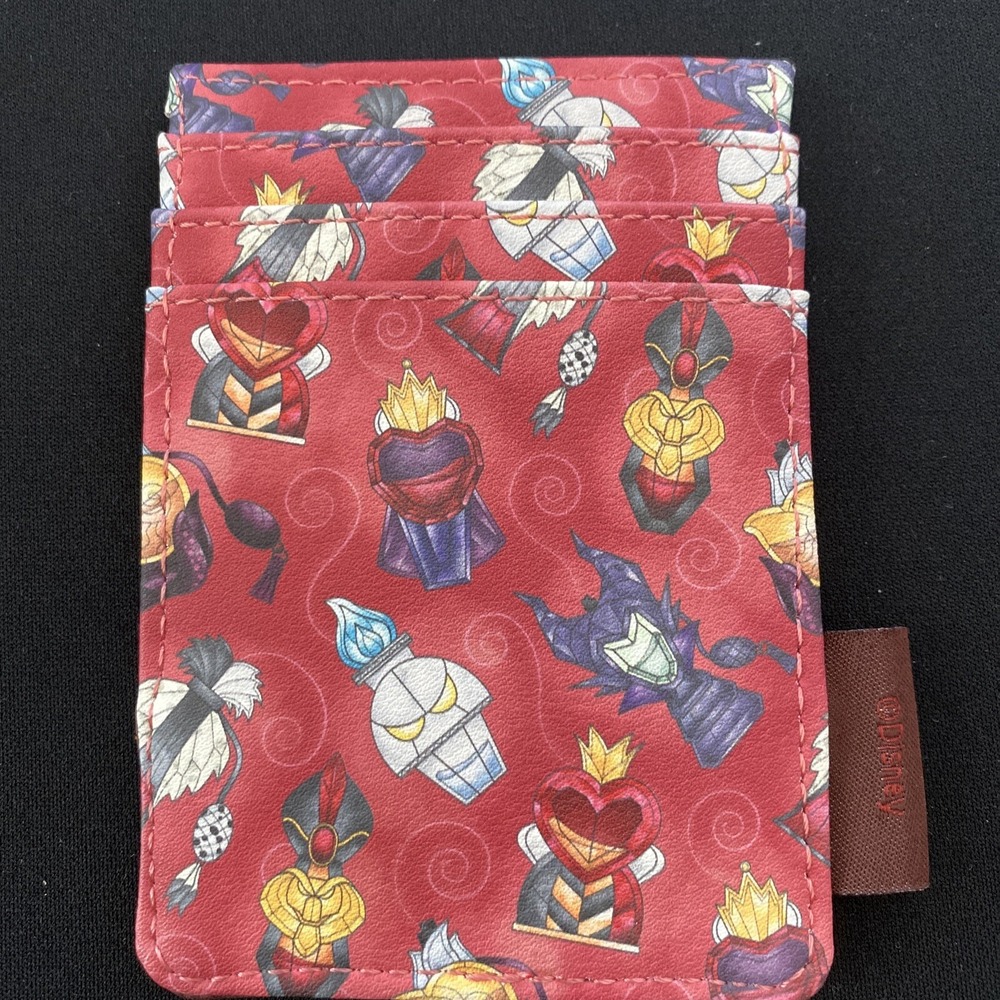 Loungefly Cardholder Unisex Small Red Brand New Disney Villains Perfume Bottles